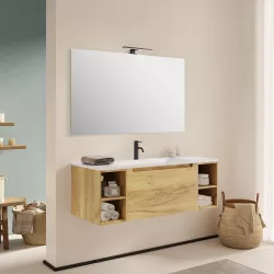 Mensola bagno 70x90 h cm in legno rovere - Multipla