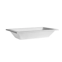 Lavabo da incasso 75x40 cm in ceramica bianco lucido - Thin