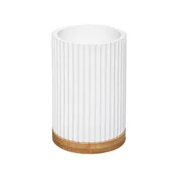 Portaspazzolino Singolo In Ottone Stile Vintage Con Base In Ceramica – Decorazione Bagno Retrò