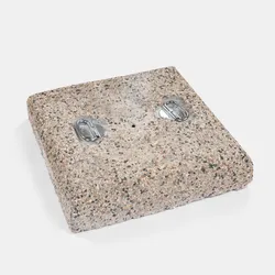 Base per ombrellone a palo laterale 50x50 cm da 60 Kg in graniglia con due maniglie
