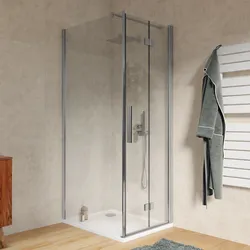 Box doccia 95x70 cm a soffietto in vetro anticalcare trasparente profilo cromo 195h - Flexy