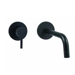 Miscelatore incasso lavabo ottone nero opaco bocca 17,8cm - Light di Paffoni
