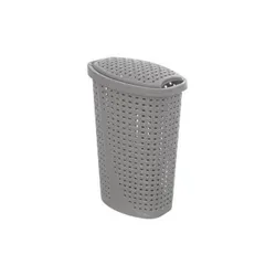 Portabiancheria 45 litri in abs grigio - Serie Basket