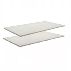 Coppia di ripiani per armadio Alen da 250 x 60 x 223h cm bianco effetto  tessuto