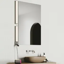 Lampada applique LED 49 cm in alluminio cromato e diffusore bianco