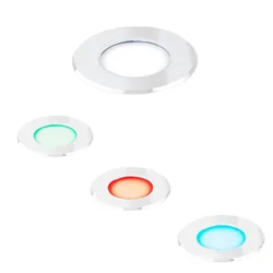 Lampada a LED rgb da incasso a muro in alluminio bianco