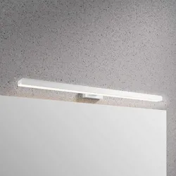 Lampada applique LED a luce calda 75 cm in alluminio bianco goffrato