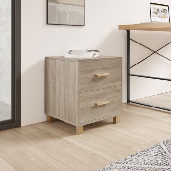 Cassettiera 40x52h cm in legno bianco con 3 cassetti su ruote - Artik