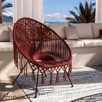 Patio Sedia Acapulco VidaXL Per Giardino In Polyrattan Beige