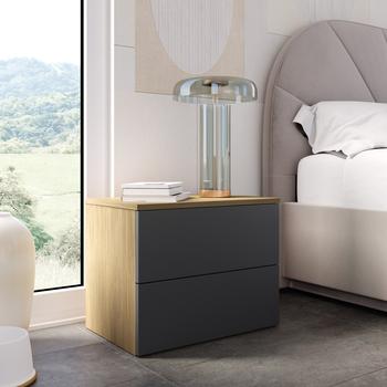 Comodino Nordico Moderno In Plastica – Rotondo A 2 Ripiani, Con Cassetti E Porta Scorrevole, Bianco, Per Camera Da Letto E Ufficio, 30x30x40/58/76 Cm