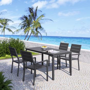 Boltze Home Tjark - Set 6 Sottobicchieri In Feltro Grigio Con Motivo Cervo, Diametro 10 Cm - 3