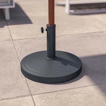 Outsunny Piede Per Ombrellone, Base Per Ombrellone Esterna In Resina 21 Kg Per Palo O 32 38 48 Mm Con Ruote O 49 X 42 Cm Nero~242lq91fho800