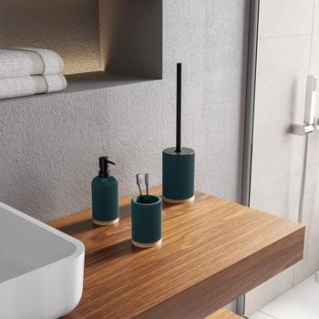 Barras per asciugamani in acciaio inossidabile nero senza foratura, set di 5 accessori per bagno con adesivo 3M a doppia faccia | Leroy Merlin