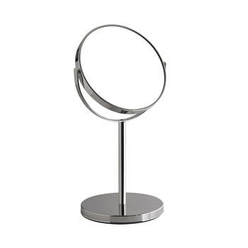 Relaxdays Specchio Da Trucco, Ingrandimento 2x, Specchietto A 2 Lati Girevole 360 Tondo Hlp 275x18x105 Cm Nero 49840480