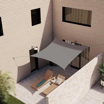 Tenda a Vela Rettangolare 110 x 150 cm Protezione UV 98% Tende Parasole Esterno Protezione Raggi UV con Fune e Occhiellato per Patio Balcone Prato, Nero
