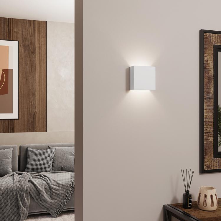 APPLIQUE CUBO LED 6W Faro Faretto Lampada Da Parete Per Muro Con Doppia Luce EUR 14,99 - IT - Foto 4