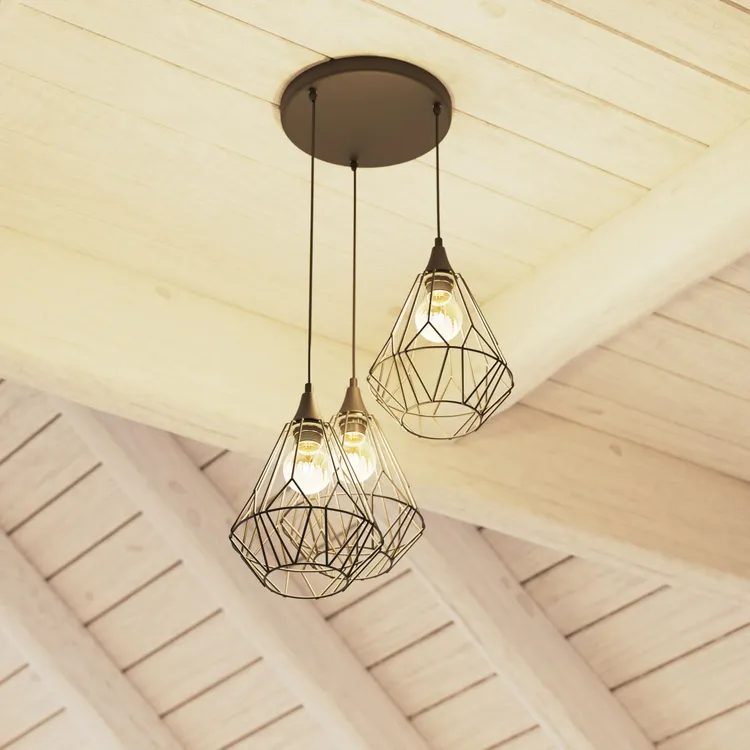 GEADI Lampadario LED dimmerabile, 110cm Lampadari moderni in nero e oro con telecomando, 40W 6-Light Linear Pendant Light Dining Room Lampada a sospensione per cucina Isola Dinning Table Restaurant