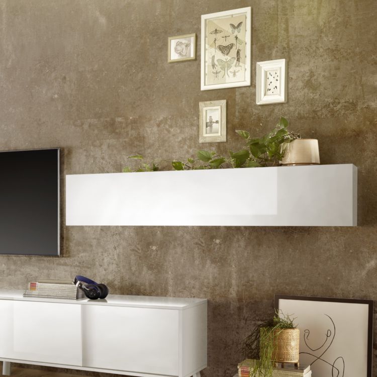 Vetrina 104x174 cm con due ante in legno nero frassinato con luce led  bianco integrato - Mendes