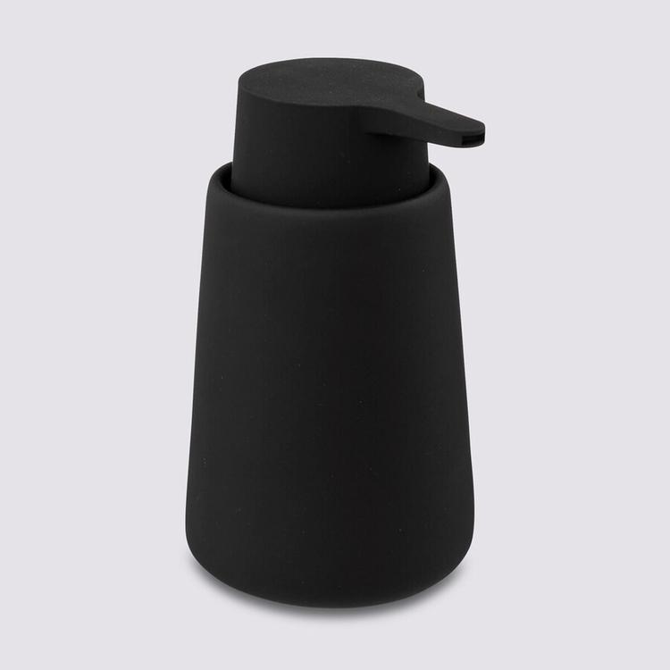 Dispenser Sapone Nero 160ml - Dosatore a Scatti per Cucina e Bagno