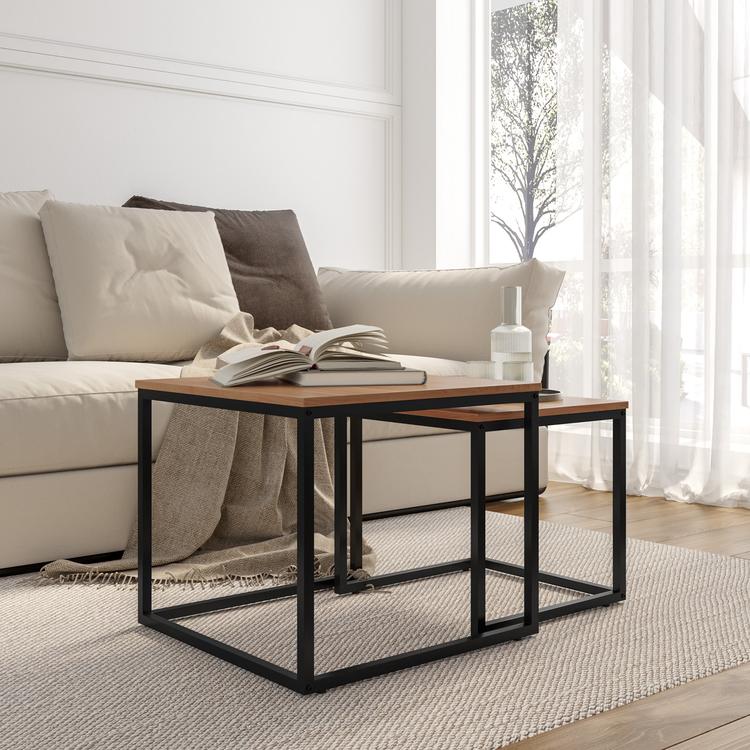 Tavolino 2 In 1 Con Portariviste A V - Design Industriale Nero Per Piccoli Spazi, 3 Livelli, Per Soggiorno E Camera