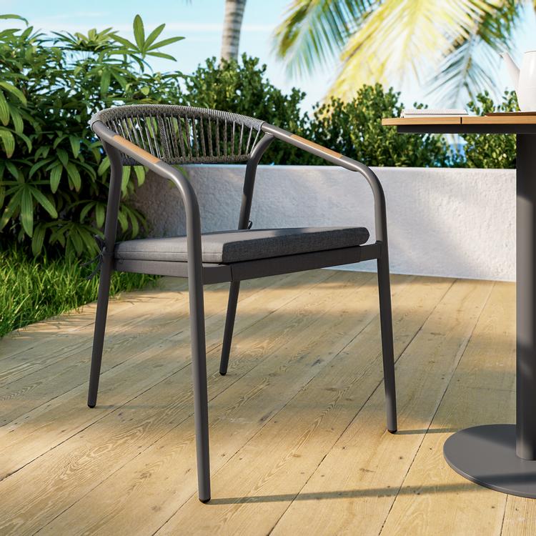 Set 2 Sedie E Tavolo Da Giardino Adirondack In HDPE - Marrone, Per Esterno, Terrazza, Giardino - Foto 5