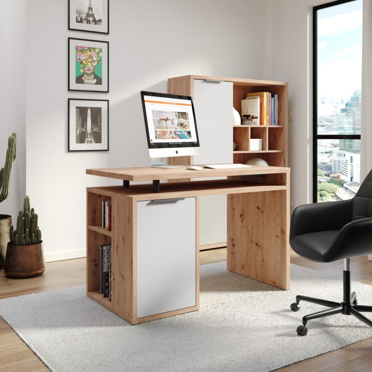 Bolg WD scrivania moderna studio ufficio salvaspazio in legno 140x60cm