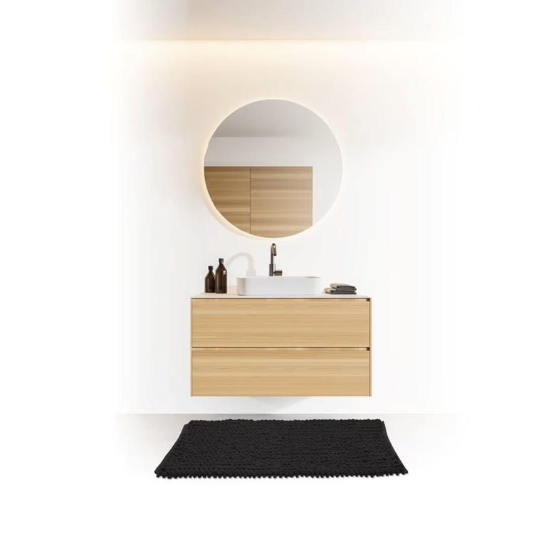 PxQuerantic Set di 2 tappetini da bagno in ciniglia antiscivolo
