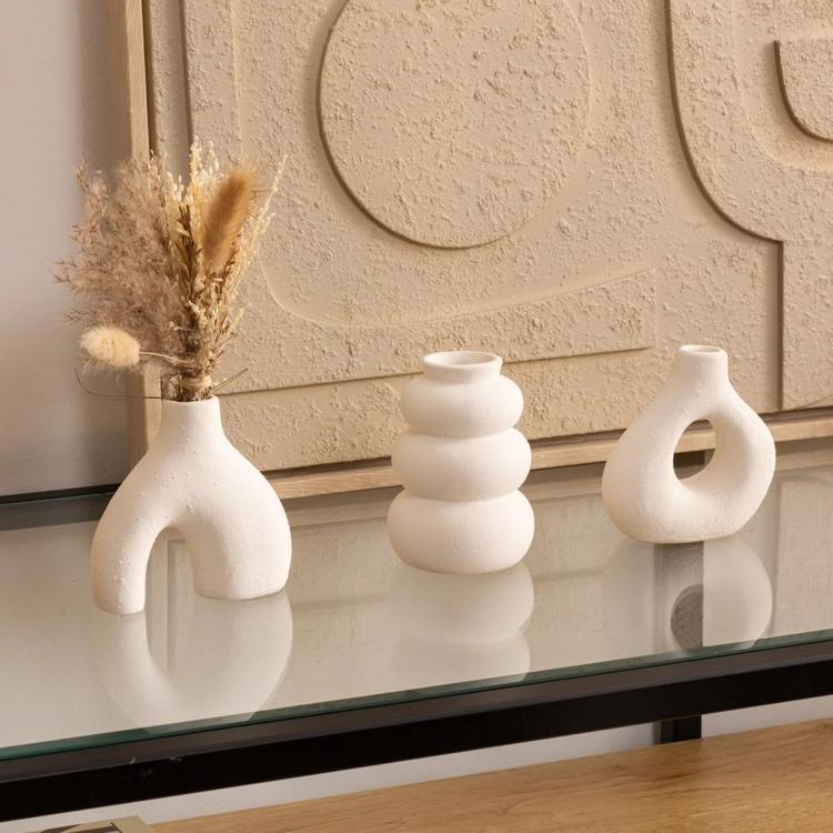 Vaso Decorativo In Ceramica Moderno - Altezza 25 Cm - Design Elegante - Vari Colori - 5