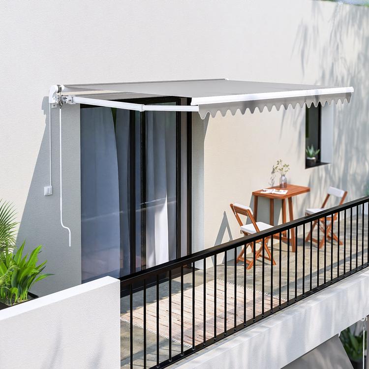 Tenda Parasole A Caduta Per Balcone – Telo Ombreggiante In Tinto Filo Impermeabile Con Ganci E Anelli, Verde 300x300