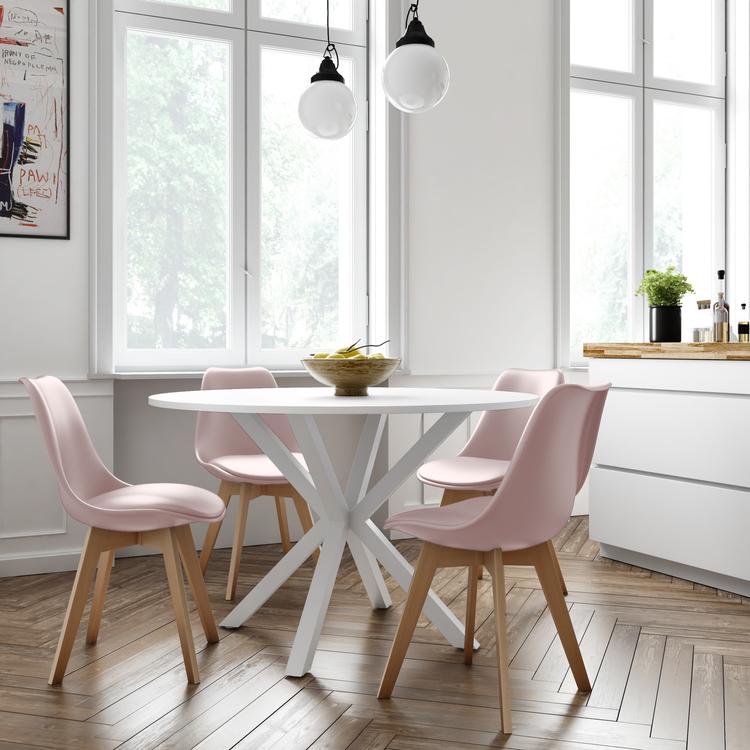 Ckaff Set di 2 Sedie da Pranzo, Sedie da Cucina in Lino, Poltrone da Salotto con