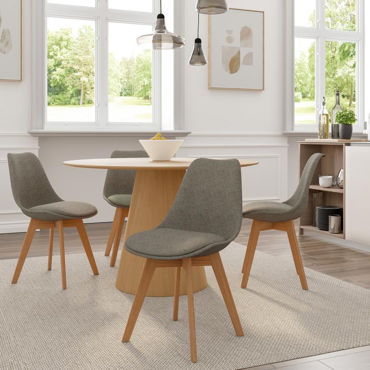 Set di 2 Sedie da Pranzo | Sedia da Cucina Moderne Bianche in Legno di Pino CFW478159 | Leroy Merlin