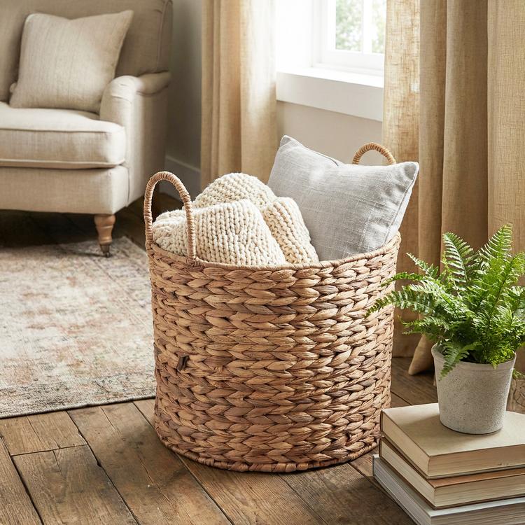 Cestino portaoggetti in corda di cotone intrecciata, set da 4, cestini portaoggetti per bagno, fasciatoio, organizer, cestino intrecciato, contenitori impilabili multiuso per decorare la cameretta dei bambini