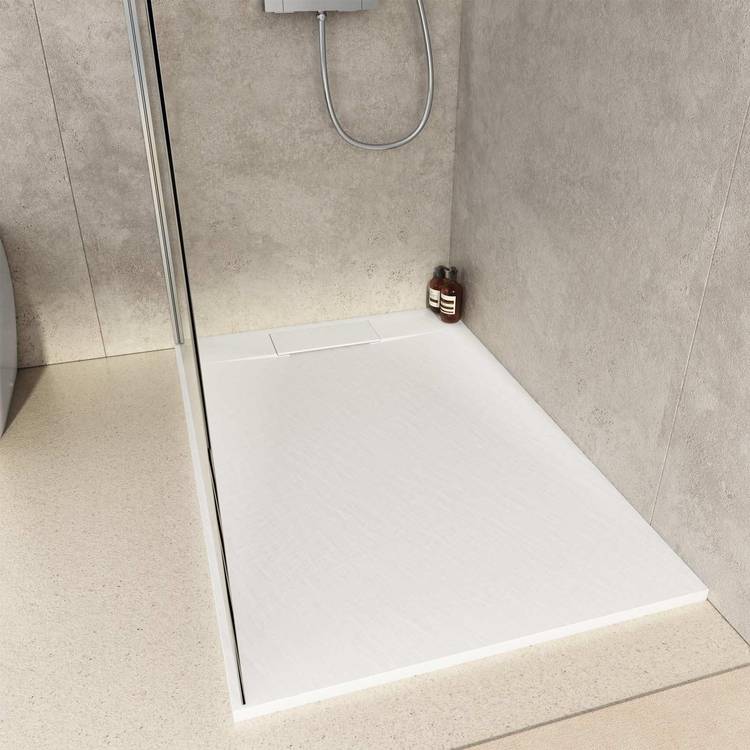 Piatto doccia rettangolare Dakota grigio 80x120 h2,6 cm riducibile  ultraslim in ABS effetto pietra - Cerama Shop Online di igienico-sanitari  ed
