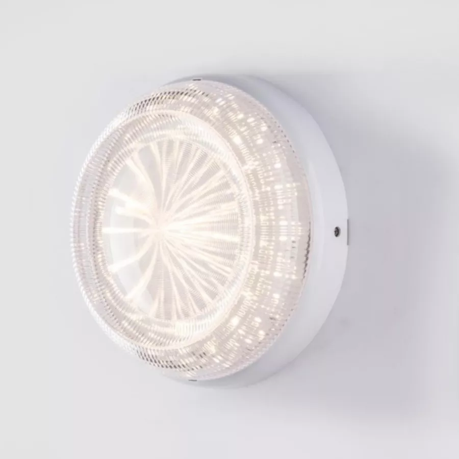 Plafoniera LED da esterno 25,4 cm termoplastica bianco