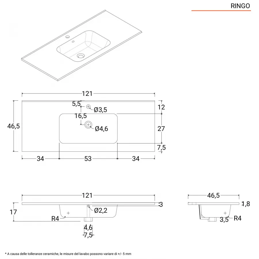 Mobile bagno sospeso 160 cm cassetto inferiore sx bianco opaco con lavabo e  specchio - Rodeo