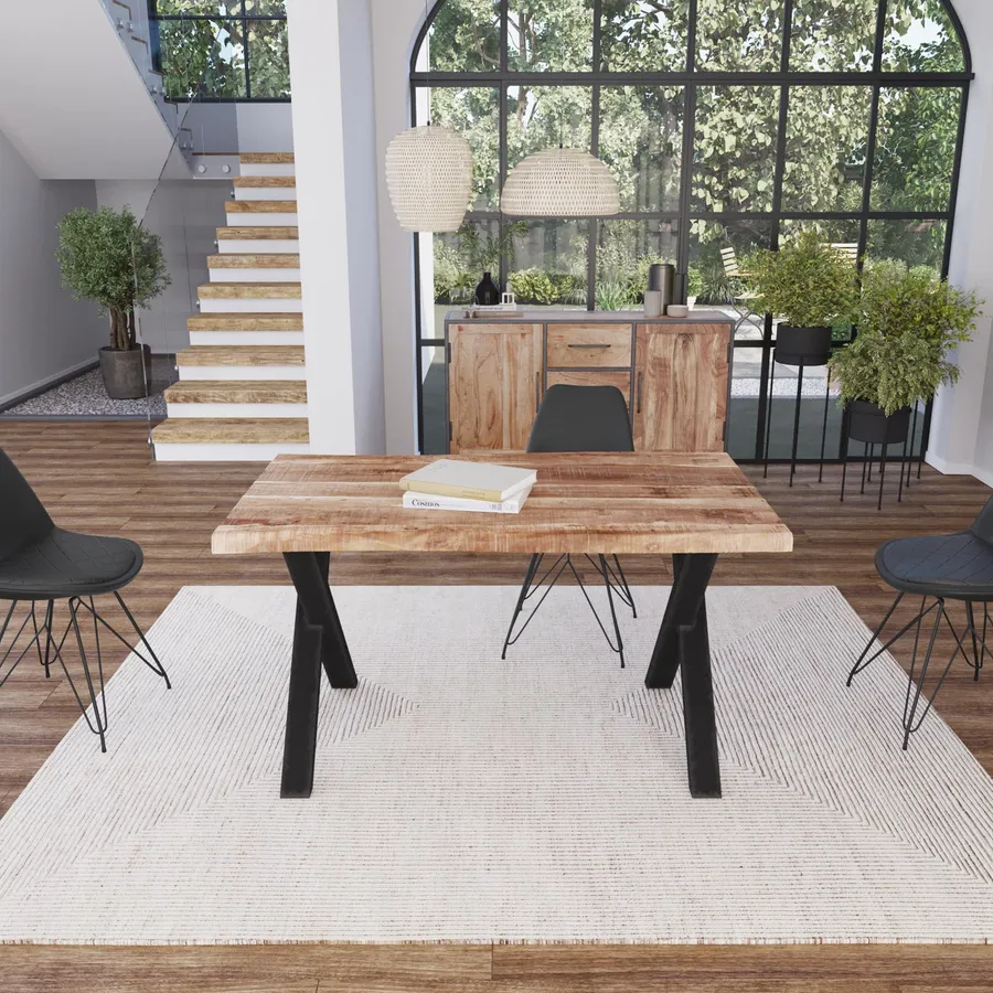 Tavolo Rotondo In MDF Con Piede Centrale - Diametro 70 Cm, Nero, Perfecto Per Sala Da Pranzo O Ufficio - Foto 3