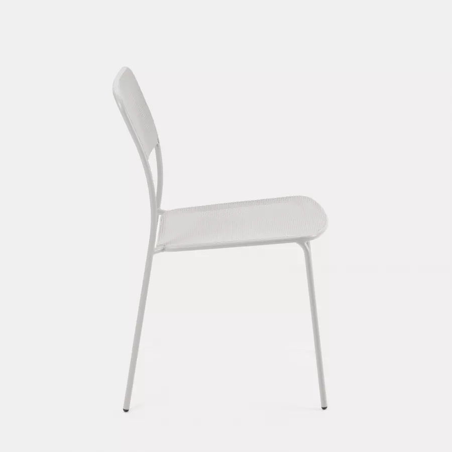 Set pranzo tavolo pieghevole 60x60 cm e 2 sedie in acciaio grigio ghiaccio  - Faber
