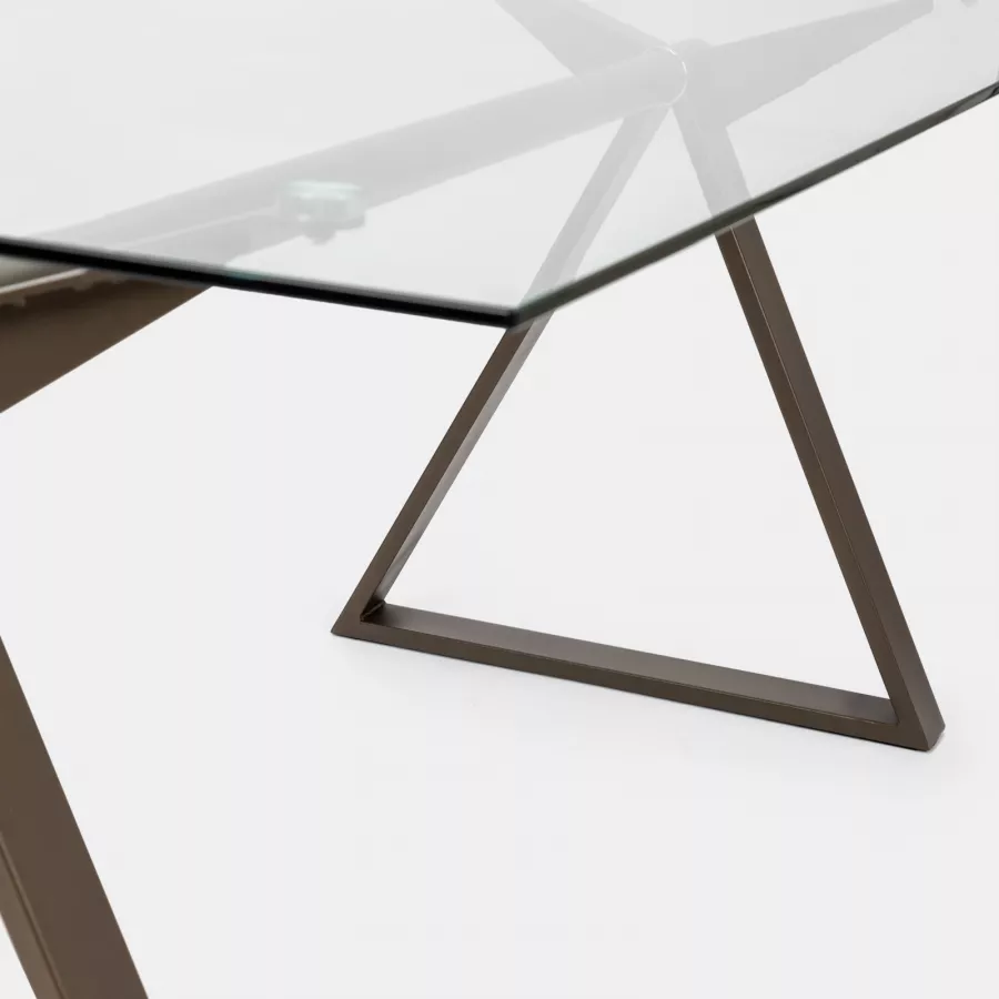 INNOVAR Scrivania Regolabile In Altezza 121x61 Cm - Piano In Vetro Temperato E Legno, Con Motore Elettrico E 4 Preset, Per Ufficio E Casa