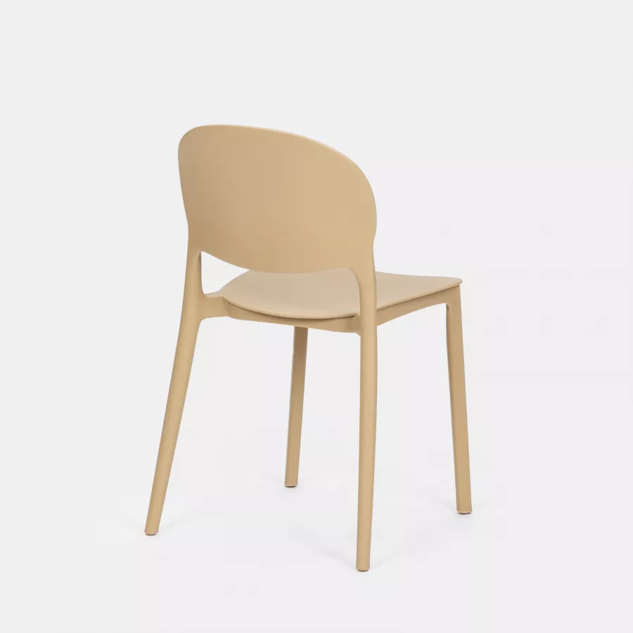 SEDIA IN POLIPROPILENE BEIGE MOD. LIVERPOOL - Grand Arredo Mobili