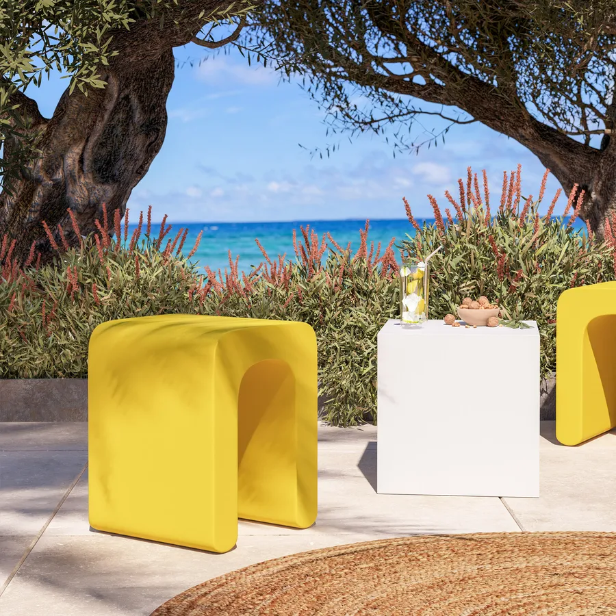 Sgabello da giardino senza cuscino Solaris NATERIAL pieghevole con