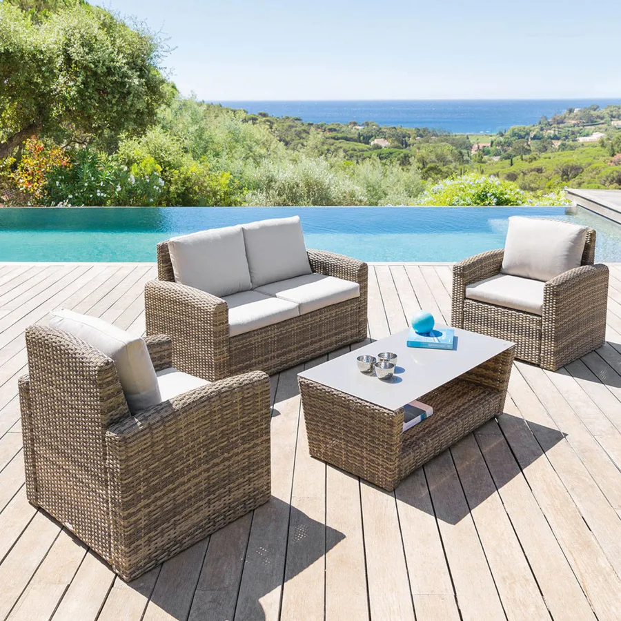 Poltrone Divano Polyrattan Da Giardino Mobili Da Giardino In