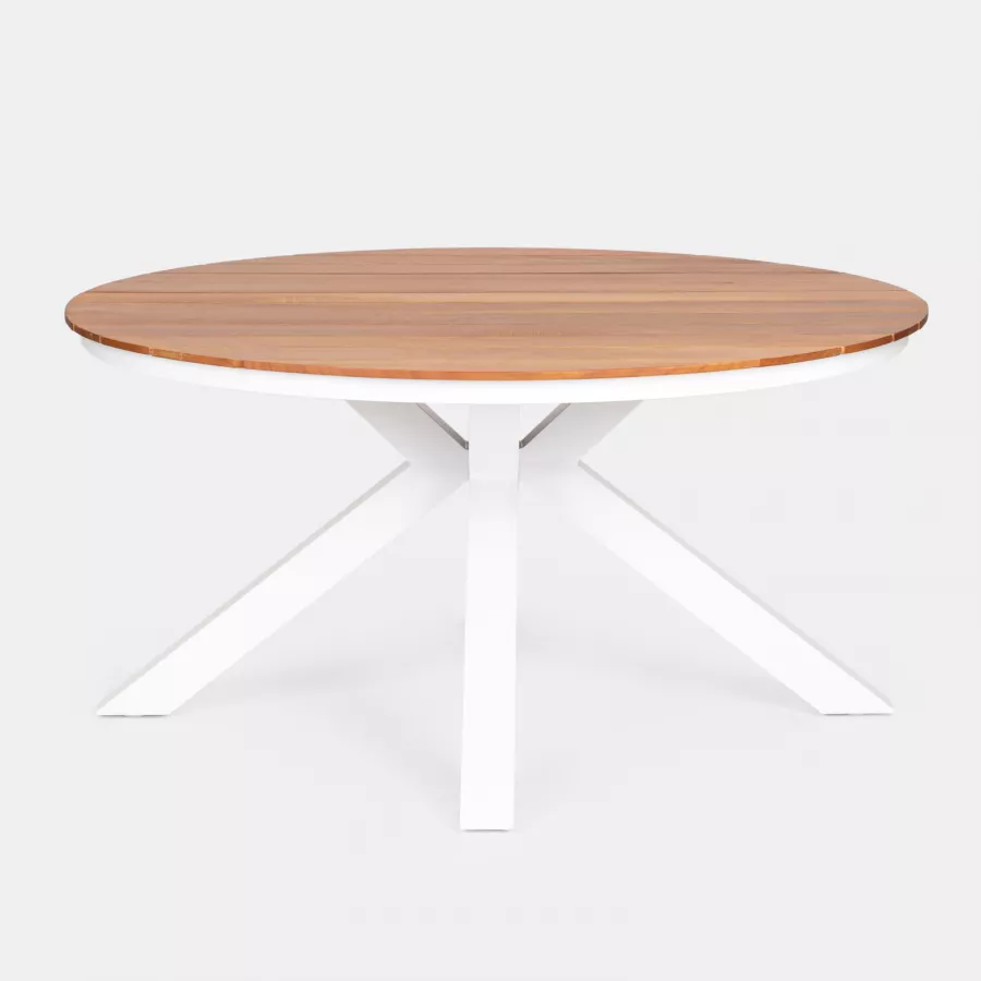 Tavolo Da Pranzo Rotondo Scandinavo H.J WeDoo - 80 Cm Diametro, Legno Di Faggio, Design Nordico Moderno Per 3-4 Persone