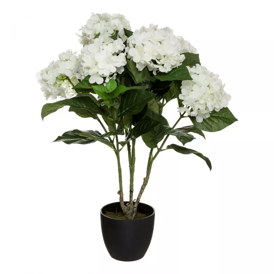 Ortensia artificiale su stelo, 46 cm, rosa