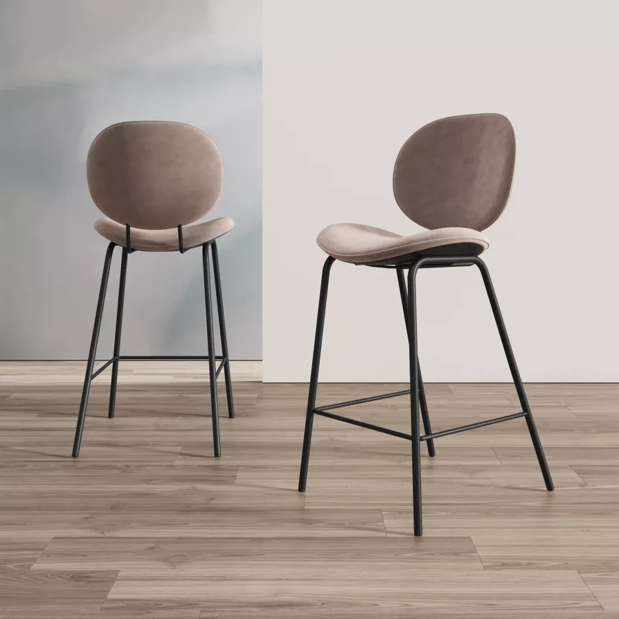 GO&SO – Set 5 Paralumi In Velluto Grigio Con Clip E12, 12,7 Cm Alt. – Per Lampadari E Lampade