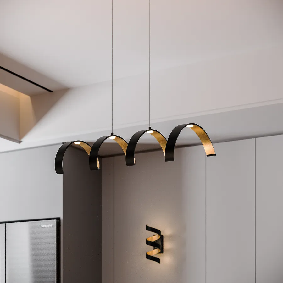Lampada Da Soffitto Zuoz 3 Luci GU10 - Stile Vintage In Legno Chiaro E Metallo Nero - Orientabile