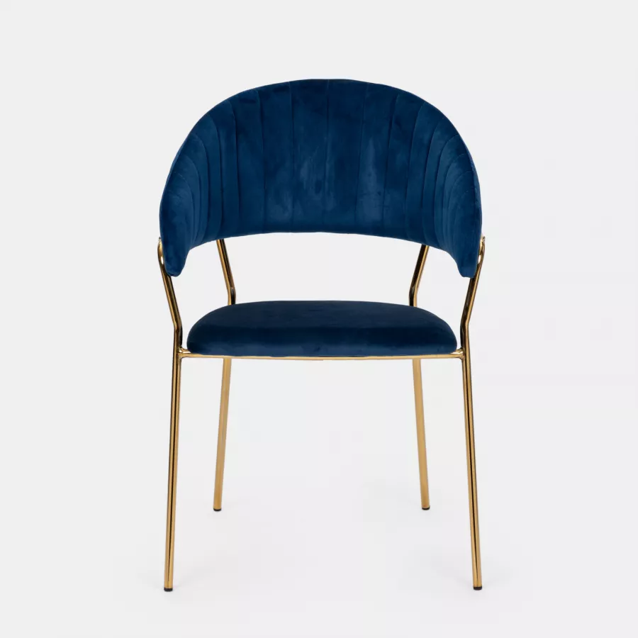 Set di 2 sedie velluto blu LAVONIA 