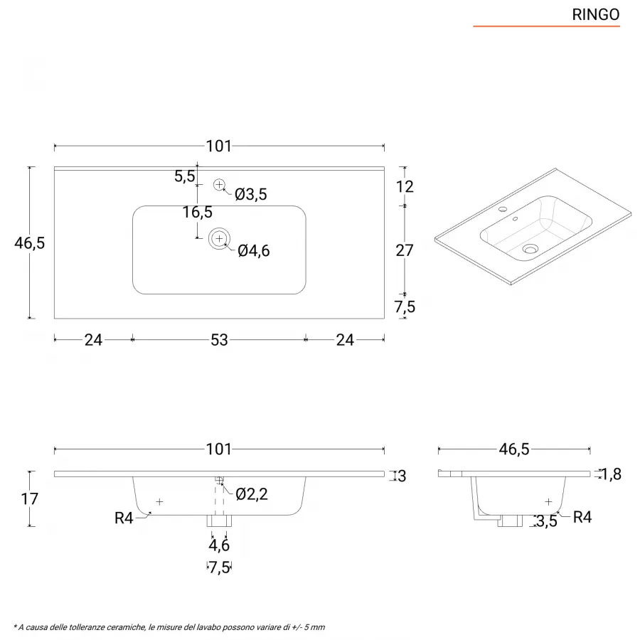 Mobile bagno sospeso 100 cm bianco 1 cassetto con pensile e specchio  filolucido - Portland