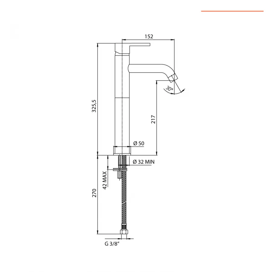 Miscelatore bidet senza scarico cromato - Gun di Jacuzzi