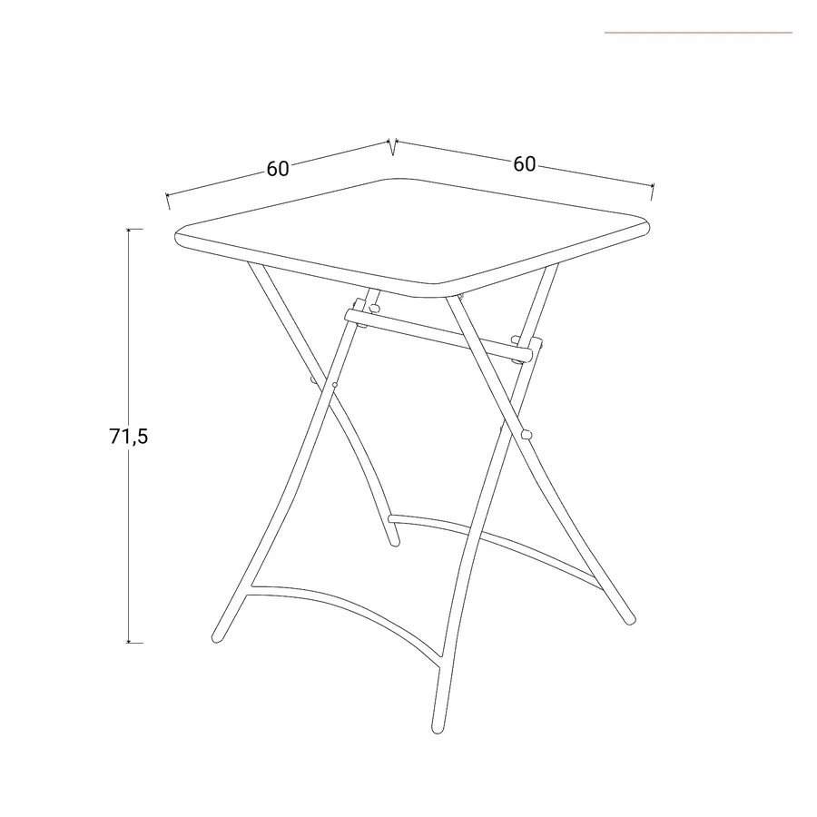 Tavolino Pieghevole Da Giardino Kingfisher - Nero, Vetro Temperato 5mm, 50x45x45cm