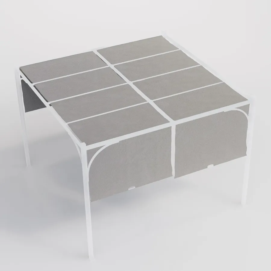 Telo Di Ricambio Per Gazebo San Marco 3x3m - Bianco, 180 Gr/mq, Idrorepellente Con Ventilazione - Foto 13